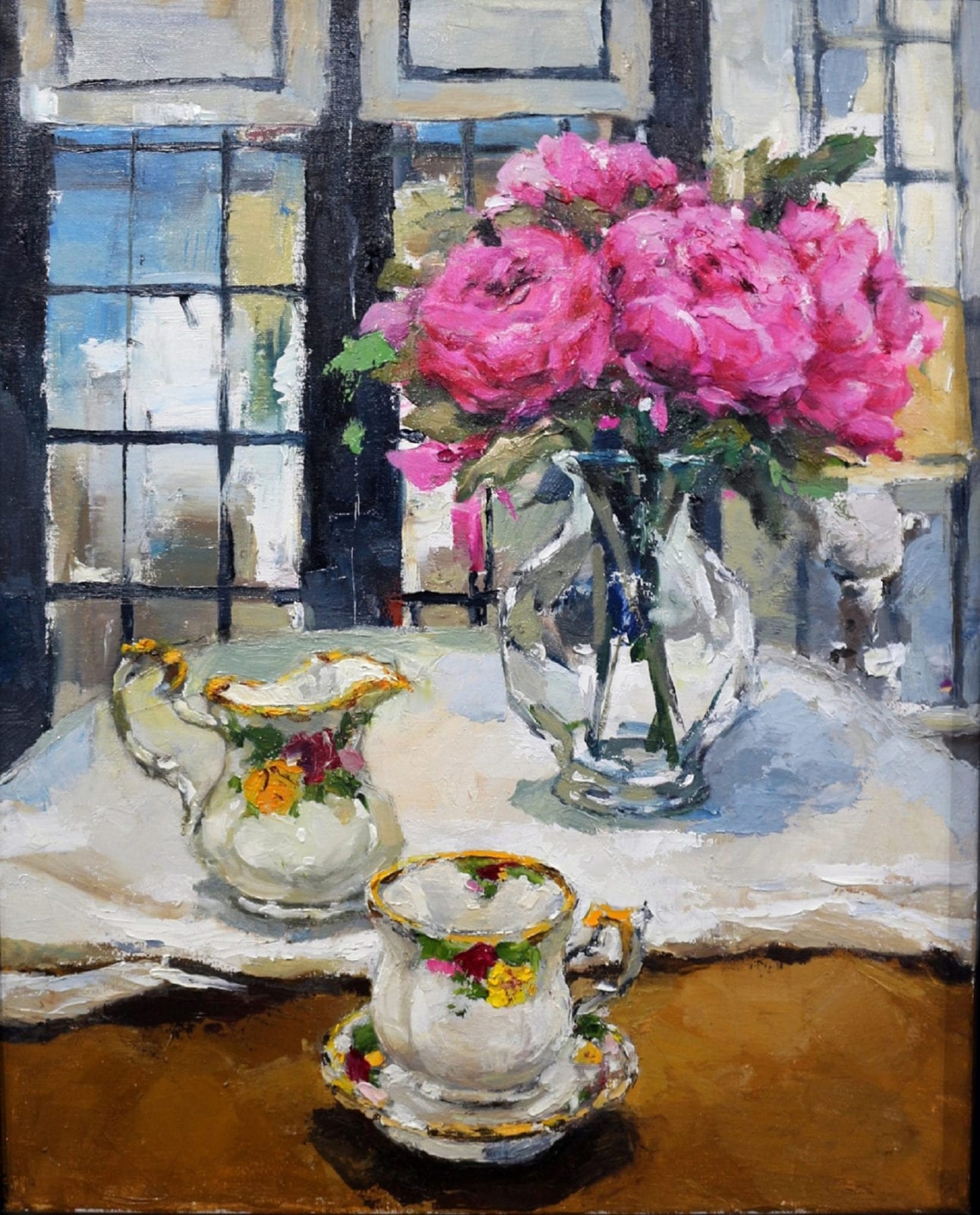 Christine Seo, The Bright Breakfast Table, oil, 20 x 24 inches