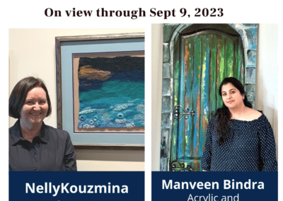 Artists Manveen Bindra & Nelly Kouzmina at Merwick Gallery