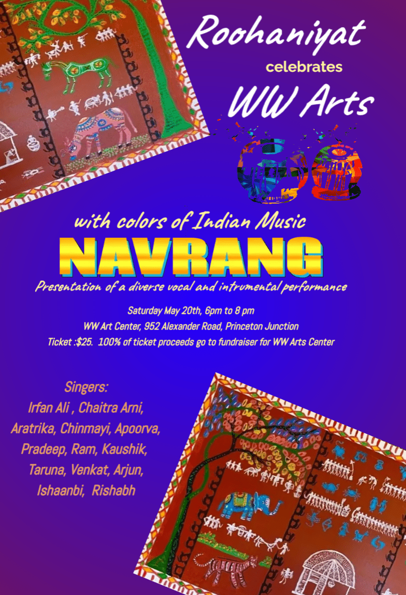 Concert poster for Colors of India, Roohaniyat presents Navrang.