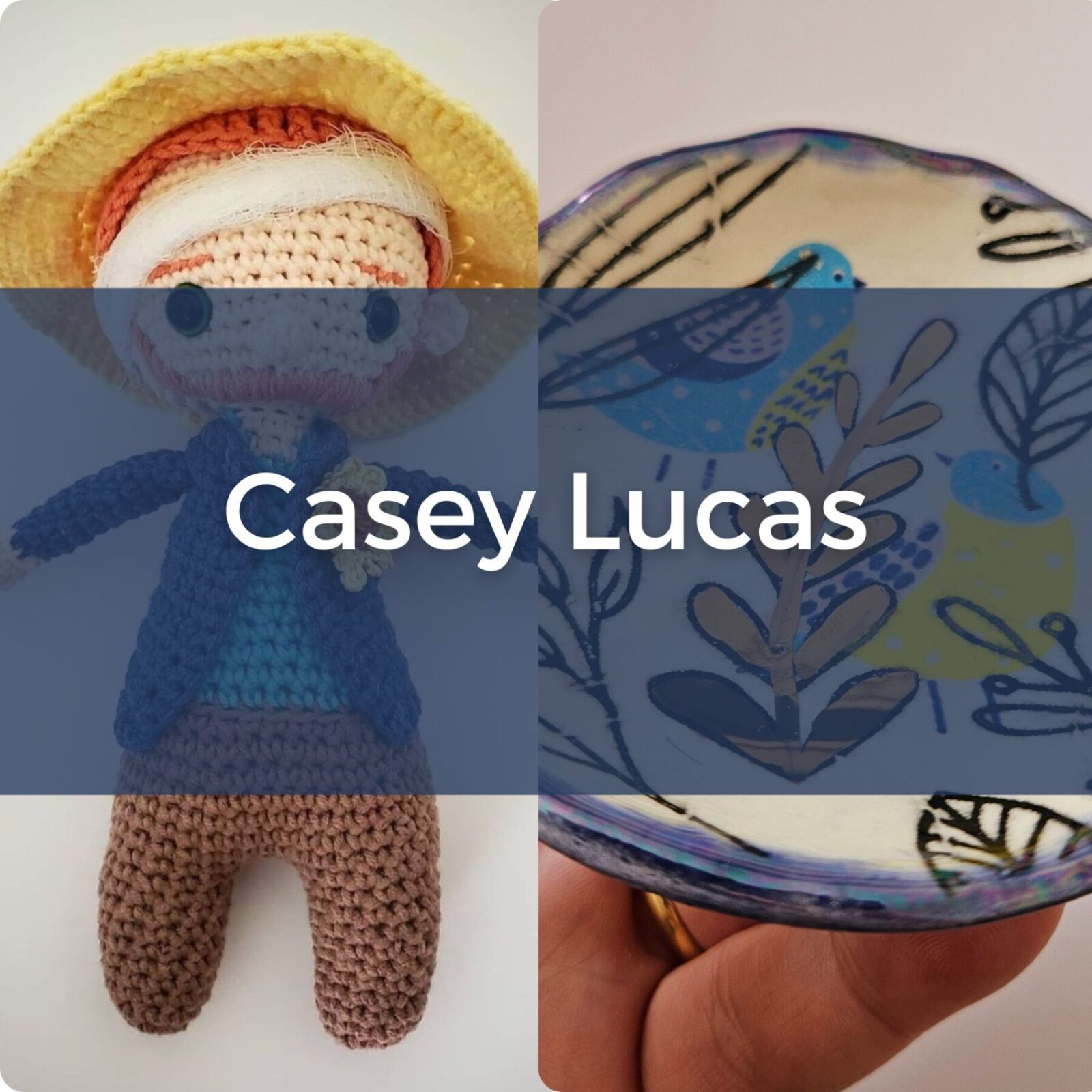 Casey Lucas, fiber and pottery