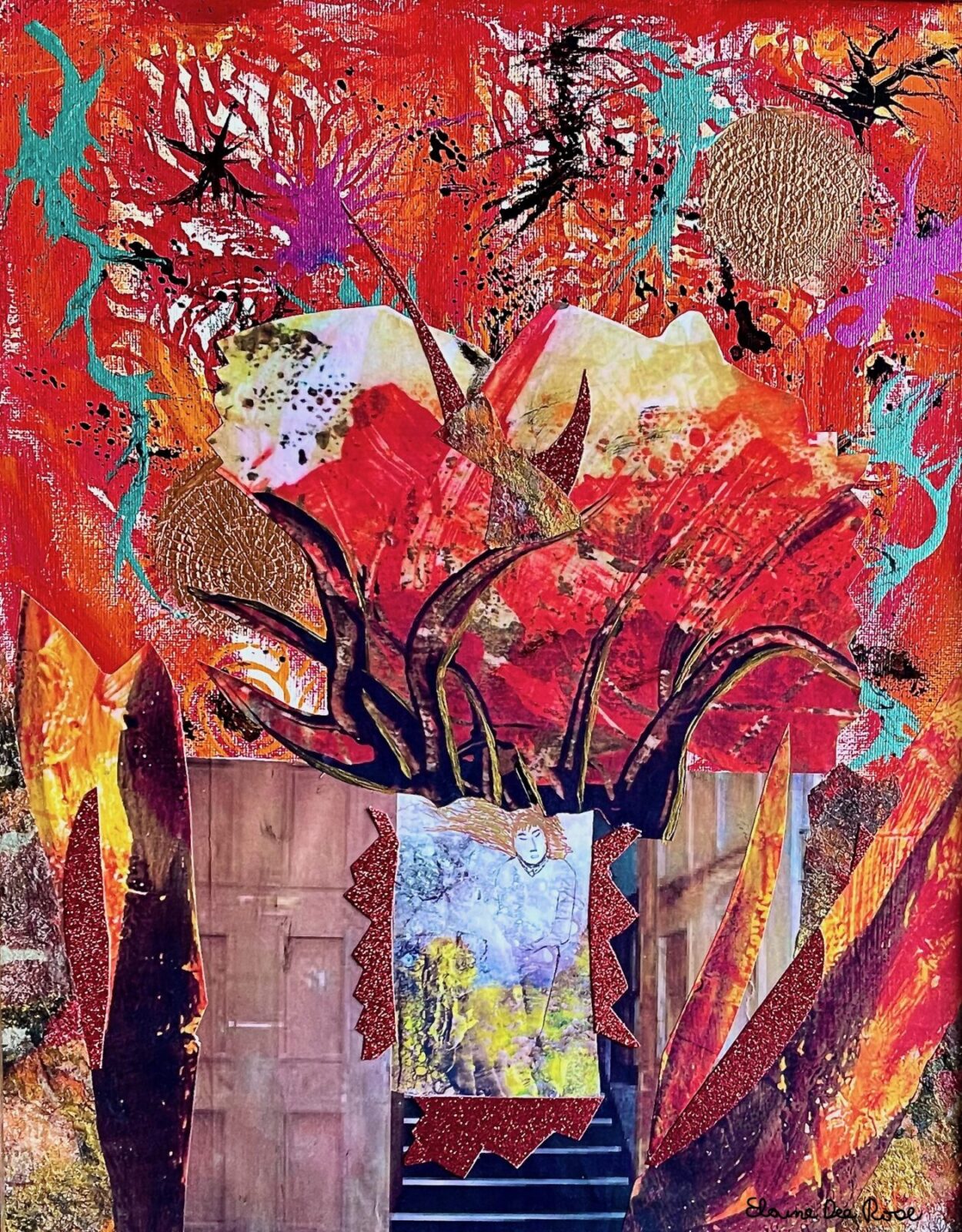 I'm an Abstract and Mixed Media Artist.  I mostly work with acrylics, and enjoy working with mixed media when creating my collages, using handmade paper, fabrics, and found objects.  Also, I enjoy creating monoprints, water marble, and encaustic works as well.